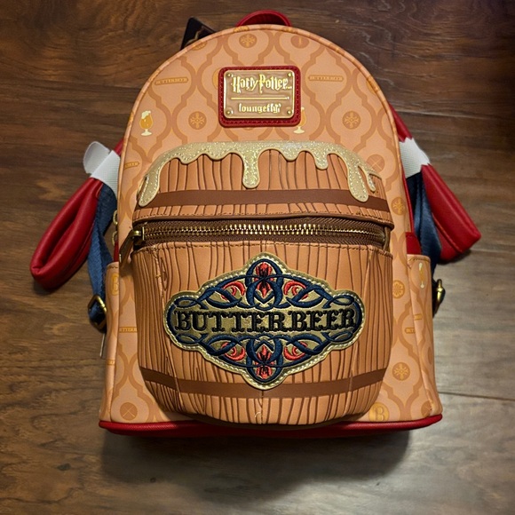 Loungefly Harry Potter Butterbeer Backpack - Brown and Red - Picture 1 of 7